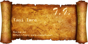Tasi Imre névjegykártya
